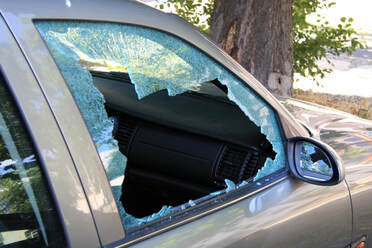 car door window broken